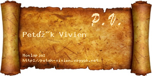 Peták Vivien névjegykártya