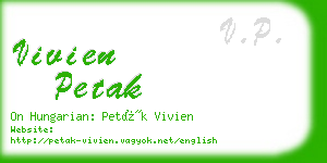 vivien petak business card